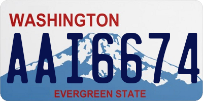 WA license plate AAI6674