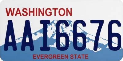 WA license plate AAI6676