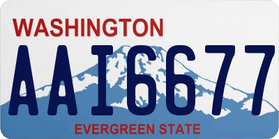 WA license plate AAI6677
