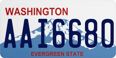 WA license plate AAI6680