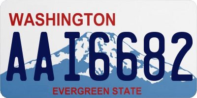 WA license plate AAI6682