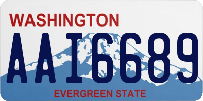 WA license plate AAI6689