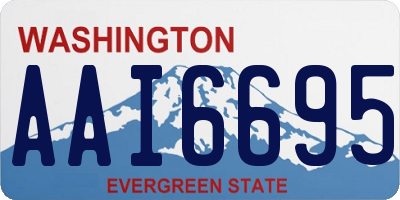 WA license plate AAI6695