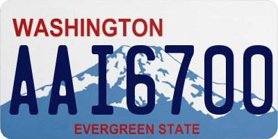 WA license plate AAI6700