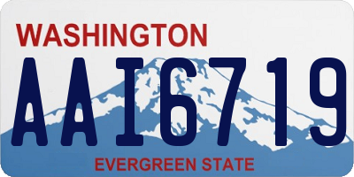 WA license plate AAI6719