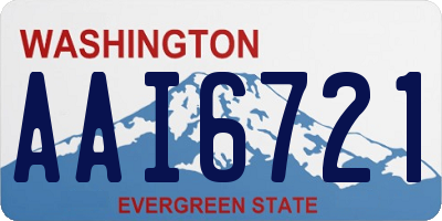 WA license plate AAI6721