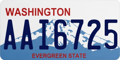 WA license plate AAI6725