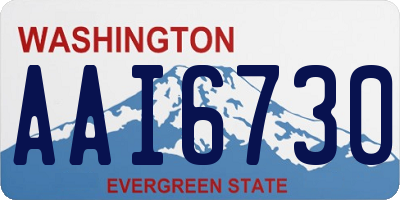 WA license plate AAI6730