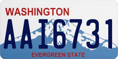 WA license plate AAI6731