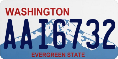 WA license plate AAI6732