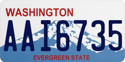 WA license plate AAI6735