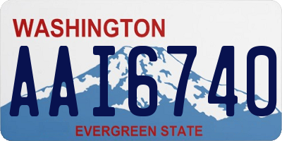 WA license plate AAI6740