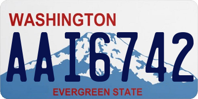 WA license plate AAI6742