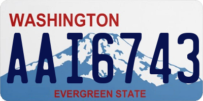 WA license plate AAI6743
