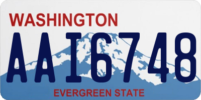 WA license plate AAI6748