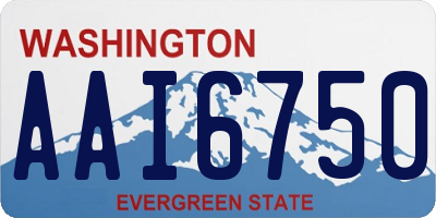 WA license plate AAI6750