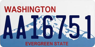 WA license plate AAI6751
