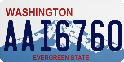 WA license plate AAI6760