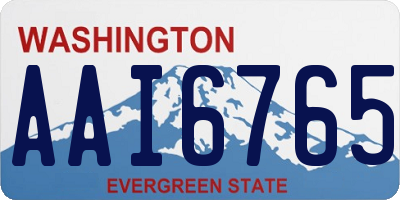 WA license plate AAI6765