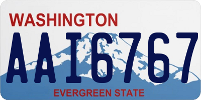 WA license plate AAI6767