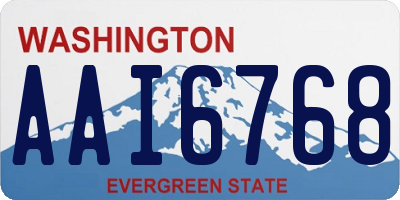 WA license plate AAI6768