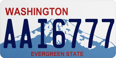 WA license plate AAI6777