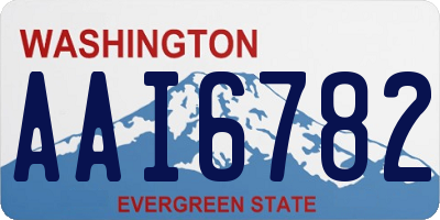 WA license plate AAI6782