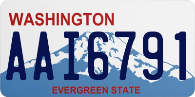 WA license plate AAI6791