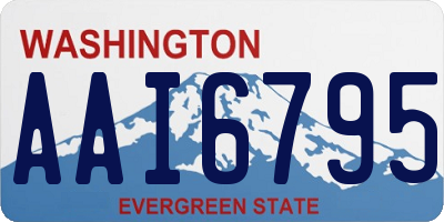 WA license plate AAI6795