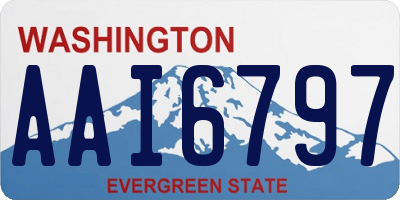 WA license plate AAI6797