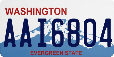 WA license plate AAI6804