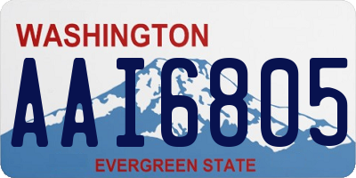 WA license plate AAI6805