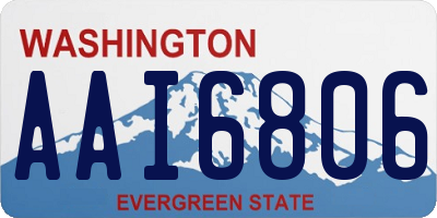 WA license plate AAI6806