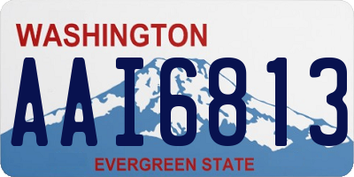 WA license plate AAI6813