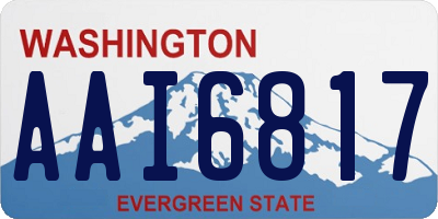 WA license plate AAI6817