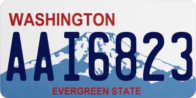 WA license plate AAI6823