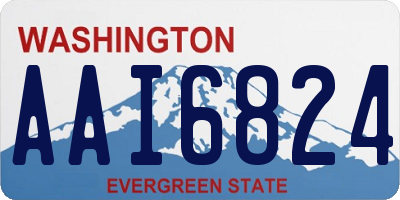 WA license plate AAI6824