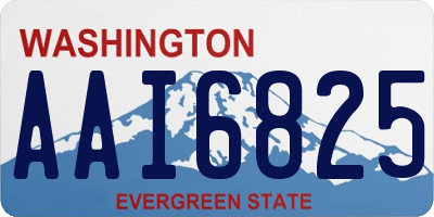 WA license plate AAI6825