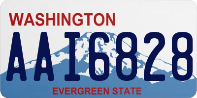 WA license plate AAI6828