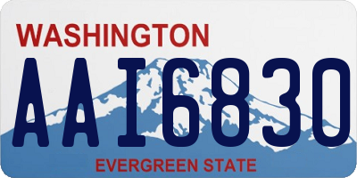 WA license plate AAI6830