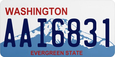 WA license plate AAI6831