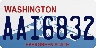 WA license plate AAI6832