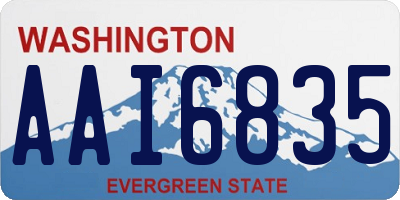 WA license plate AAI6835