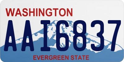 WA license plate AAI6837