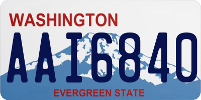WA license plate AAI6840