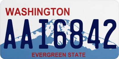 WA license plate AAI6842