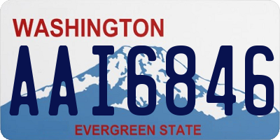 WA license plate AAI6846