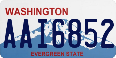 WA license plate AAI6852