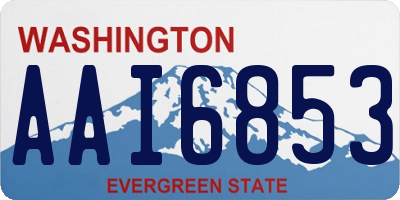 WA license plate AAI6853