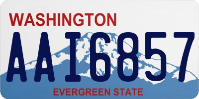 WA license plate AAI6857